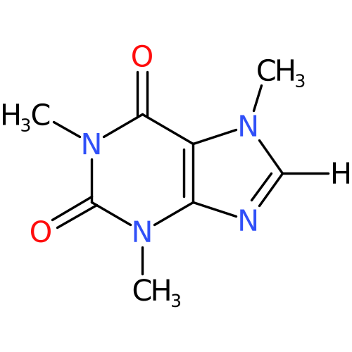 PNG representation of the Caffeine from the MOL with option by default