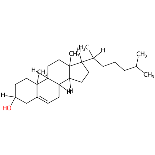 PNG representation of the Cholesterol from the InChI with option by default