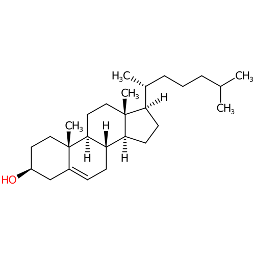 PNG representation of the Cholesterol from the MOL with option by default