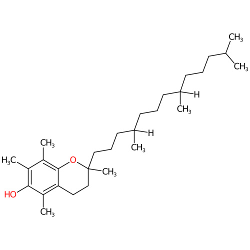 PNG representation of the Vitamin E from the InChI with option by default